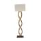 Brown Jute Rope and Iron Rustic Floor Lamp, 63" x 20" x 9"